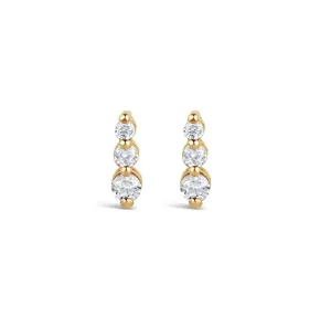 Sapphire Triple Stud Earrings