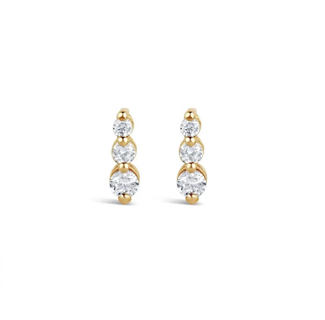 Sapphire Triple Stud Earrings