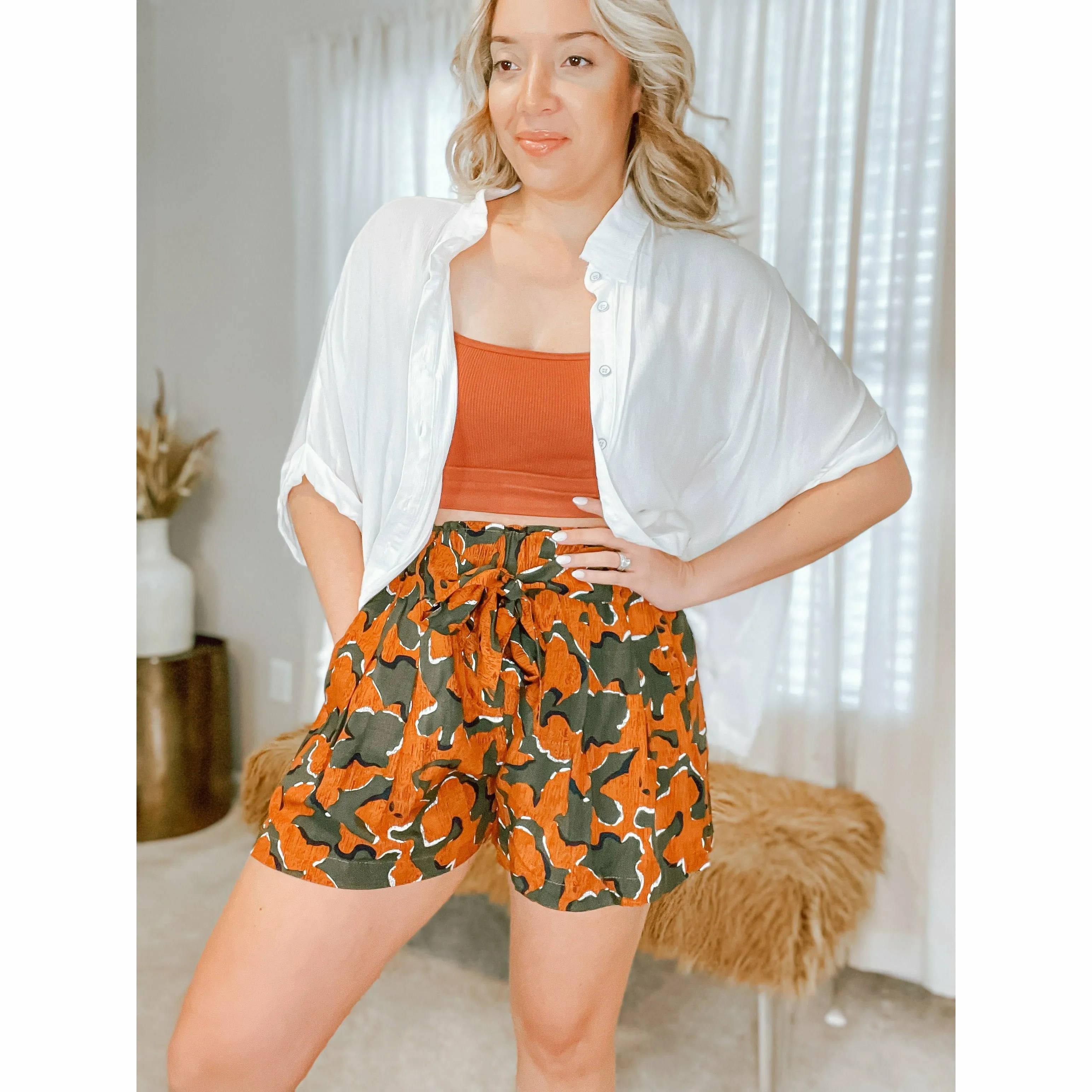 Scarlet Button Down Top