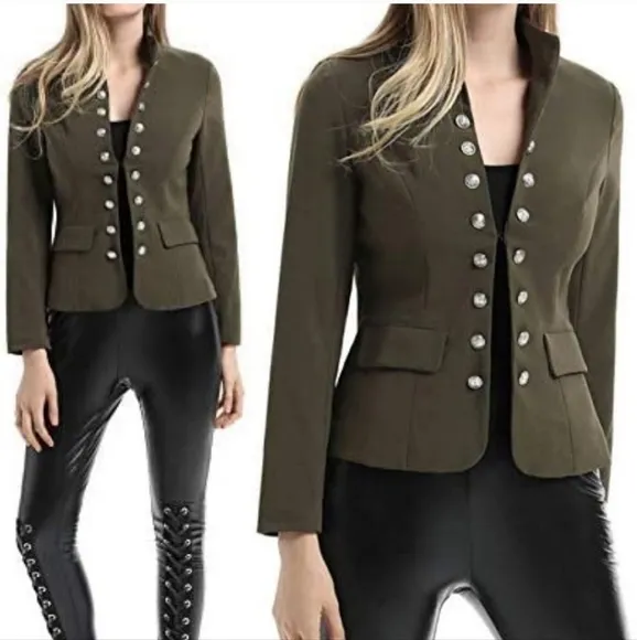 Scarlett Darkness steampunk military style blazer jacket sz M - NWT