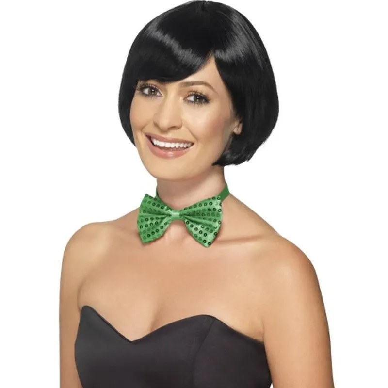 Sequin Bow Tie, Green