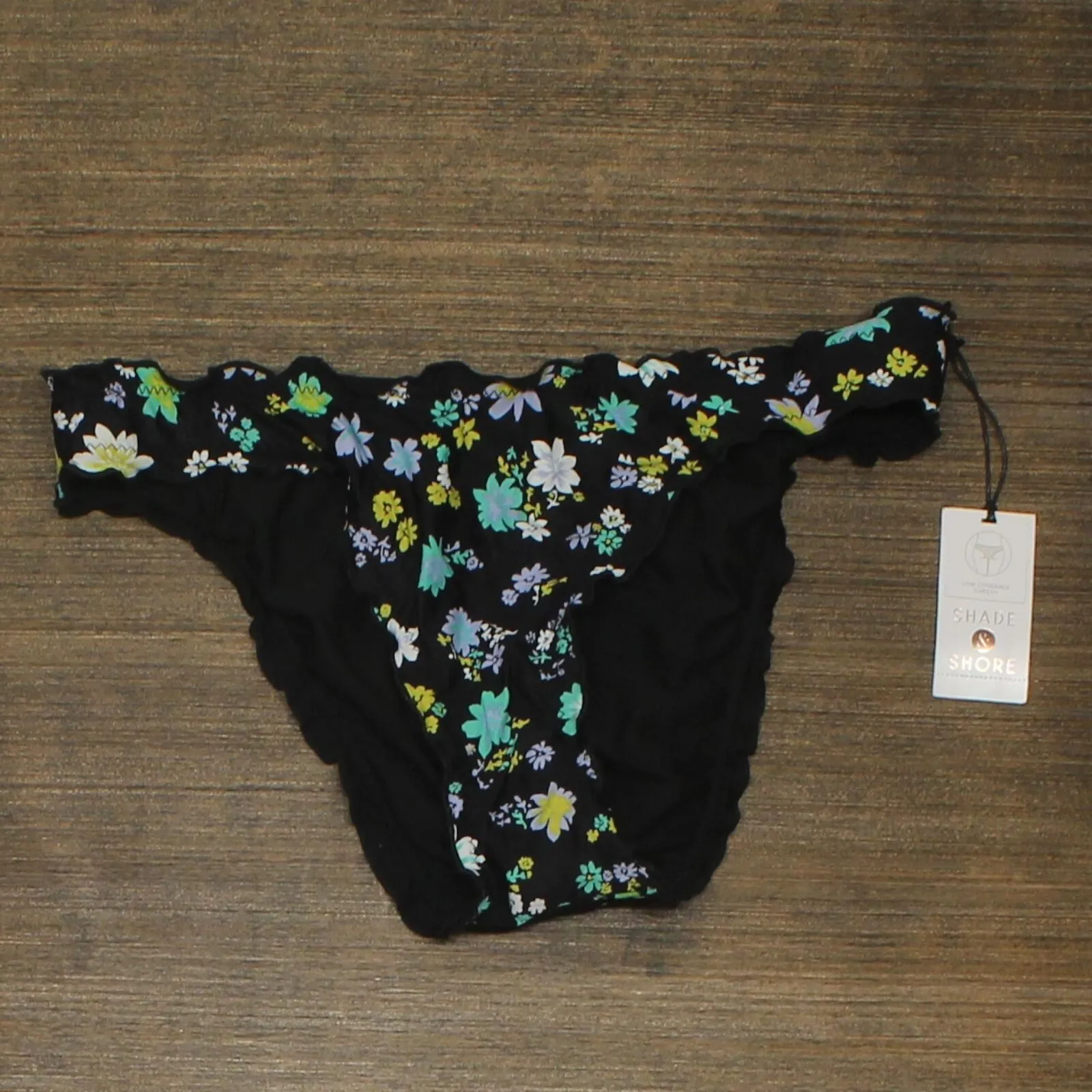 Shade & Shore Women's Ruffle Cheeky Bikini Bottom 78821343