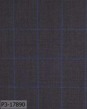 Shadow Grey With Blue Windowpane Suit