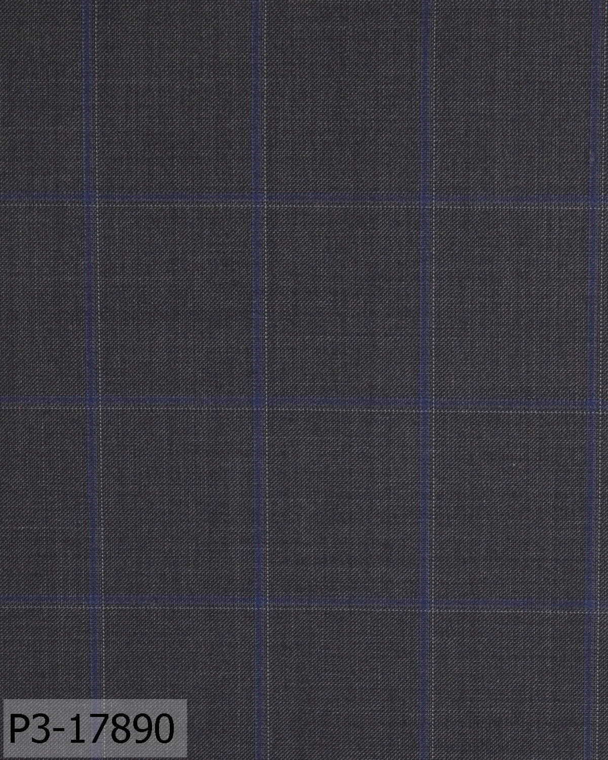Shadow Grey With Blue Windowpane Suit