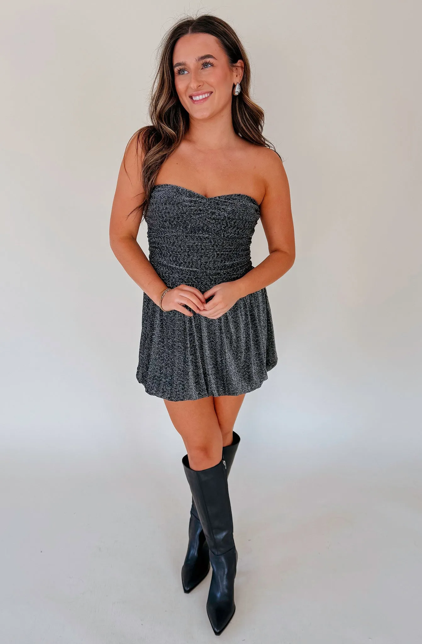 SHINING JUST FOR YOU TINSEL DRESS