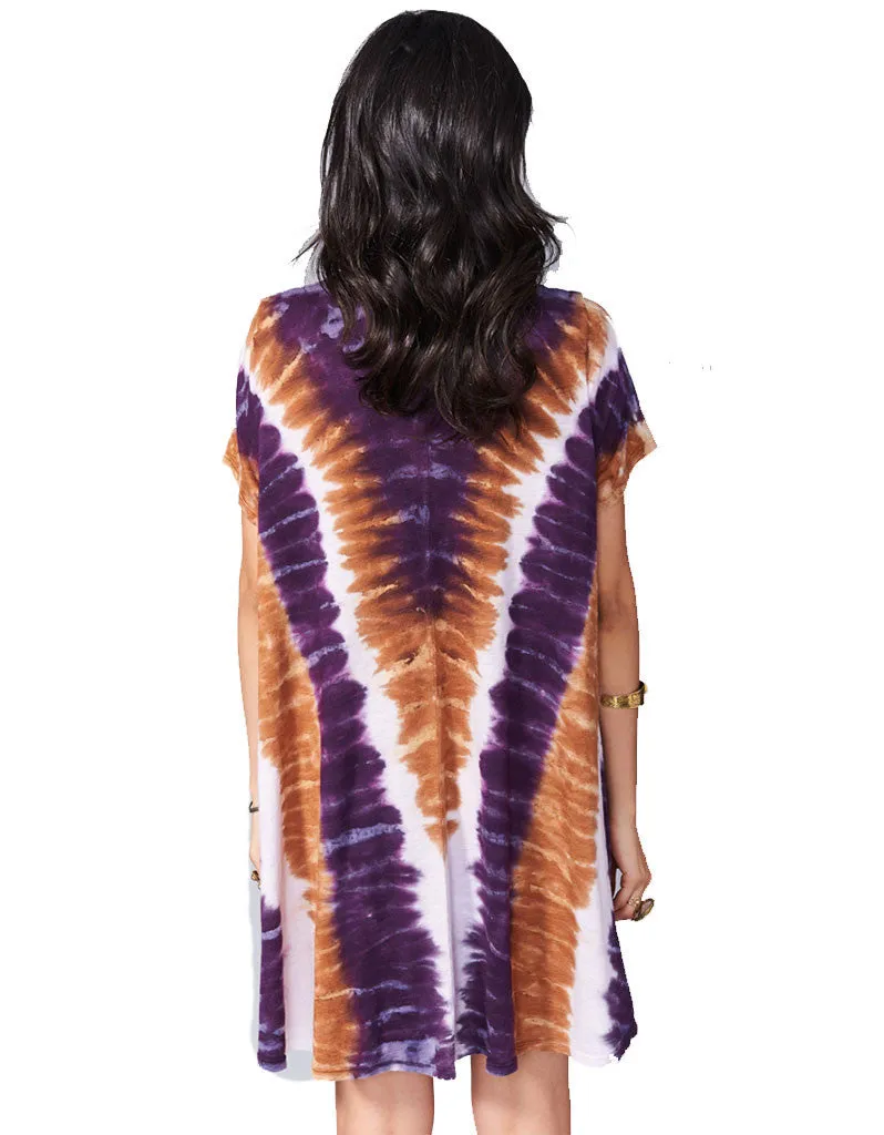 Show Me Your Mumu Gant Flow Dress in Tiger Tie Dye
