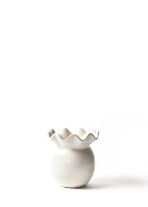 SIGNATURE WHITE RUFFLE VASE