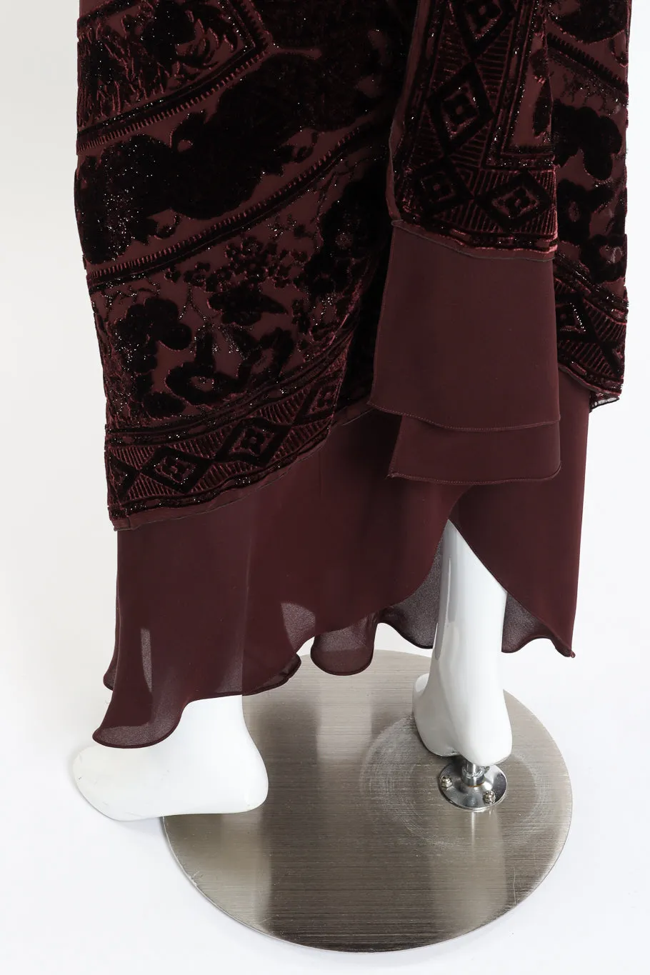 Silk Velvet Bias Halter Dress