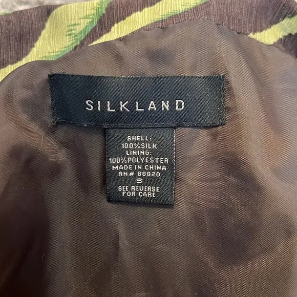 SilkLand Silk One Button Front Blazer with Pockets, Sz. S.