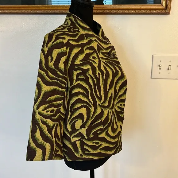 SilkLand Silk One Button Front Blazer with Pockets, Sz. S.