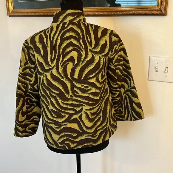 SilkLand Silk One Button Front Blazer with Pockets, Sz. S.
