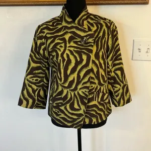 SilkLand Silk One Button Front Blazer with Pockets, Sz. S.