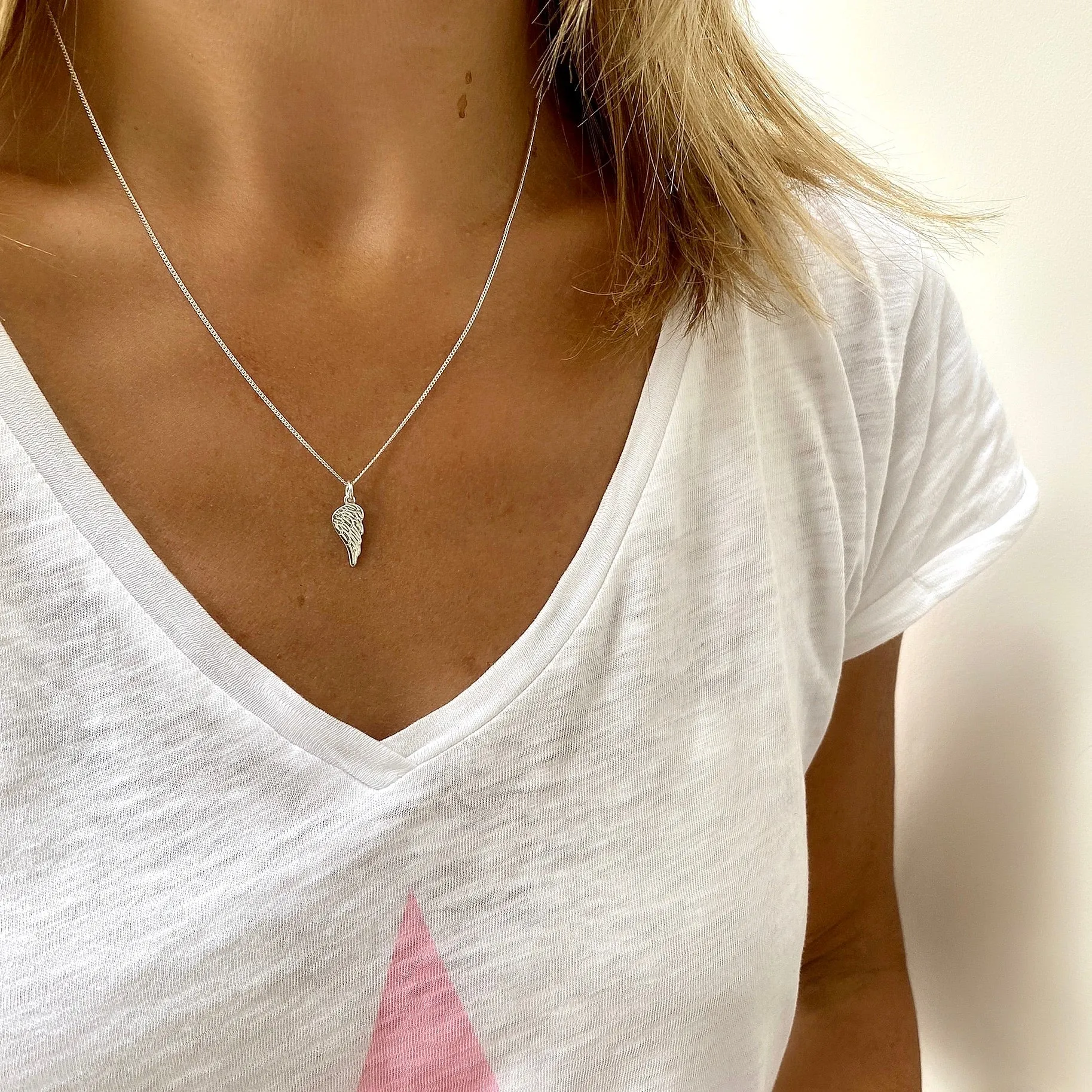 Silver Angel Wing Necklace