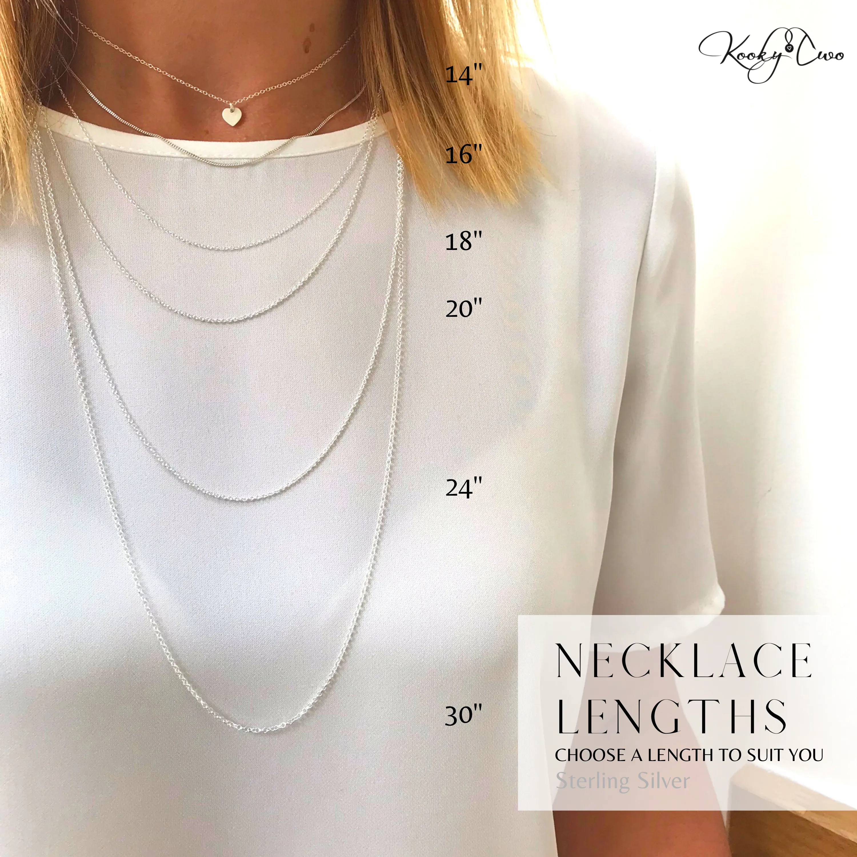 Silver Two Initial Necklace