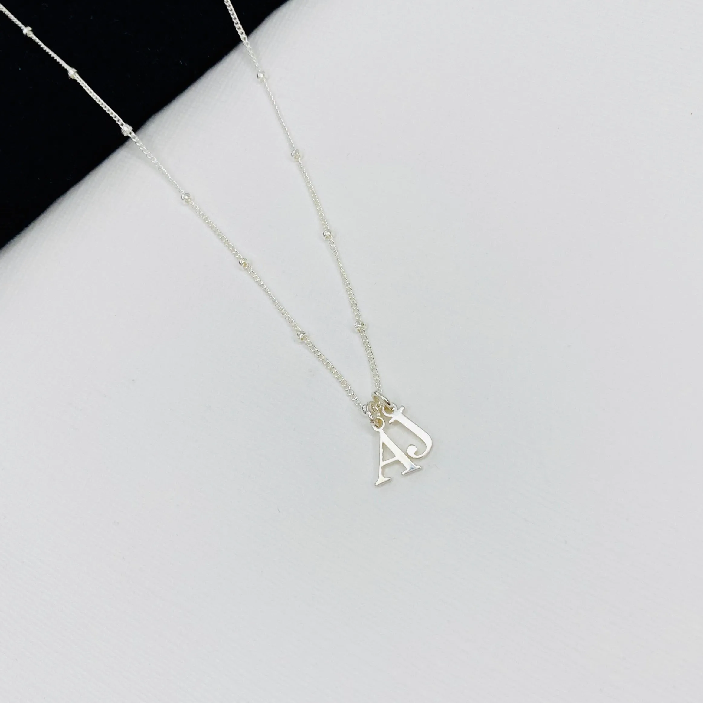 Silver Two Initial Necklace