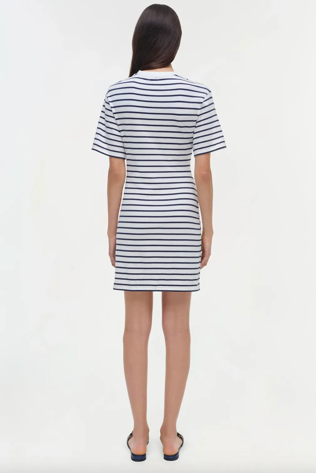 SIMKHAI - Zeus Draped Dress - Mixed Stripe