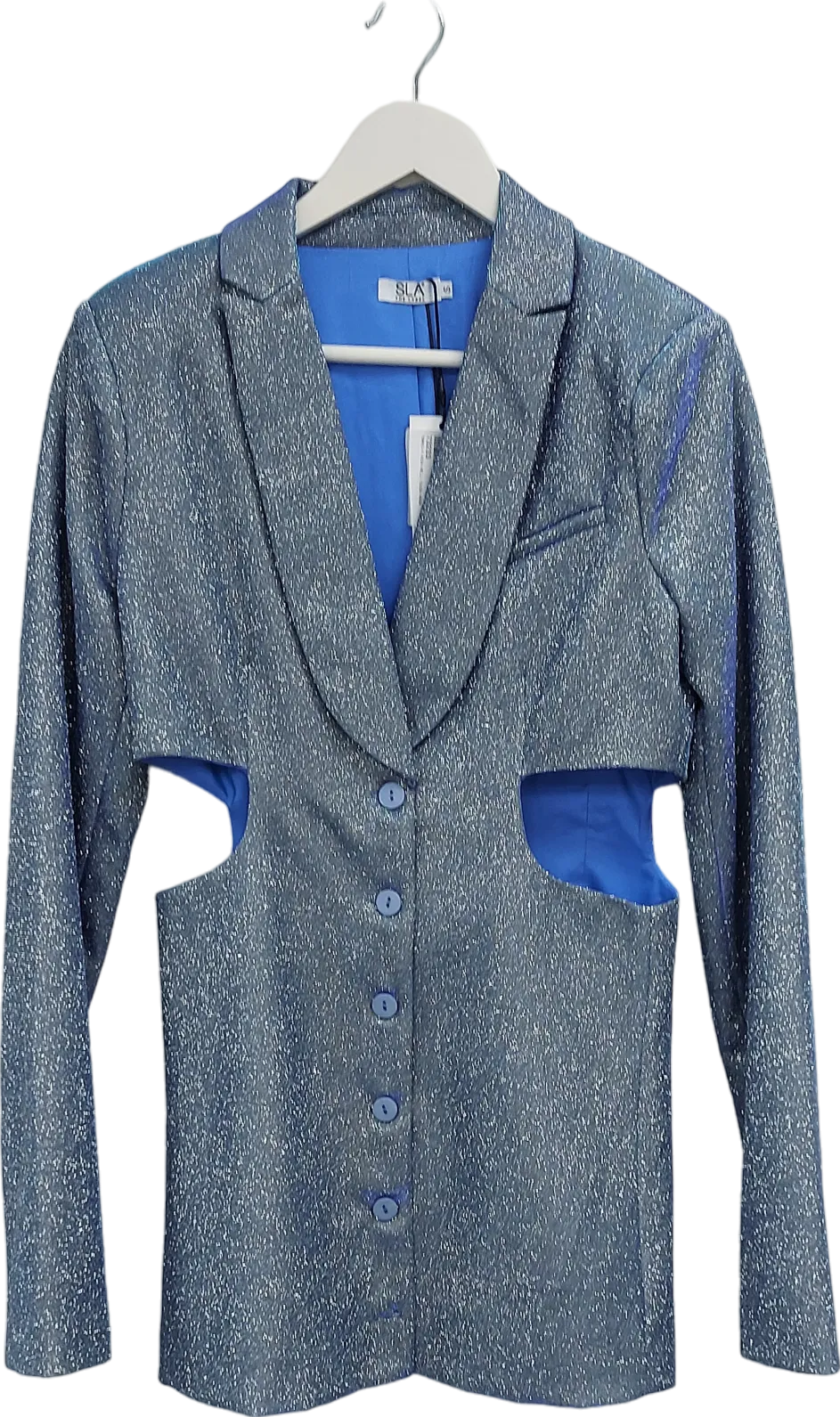 SLA the label Blue Cleo Blazer Dress UK S
