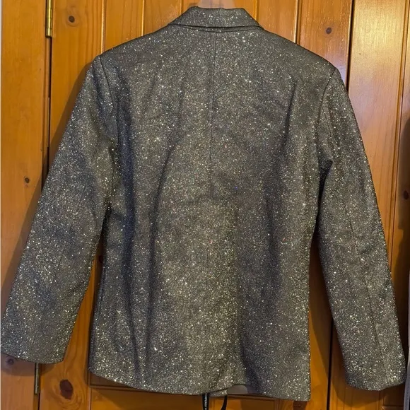 SLA THE LABEL Grey Paloma Blazer women’s sz Small- grey glitter- NWT