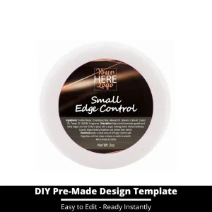 Small Edge Control Top Label Template 172