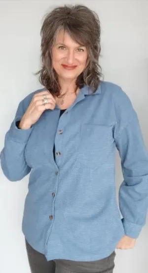 Solid Blue Button Down Shirt