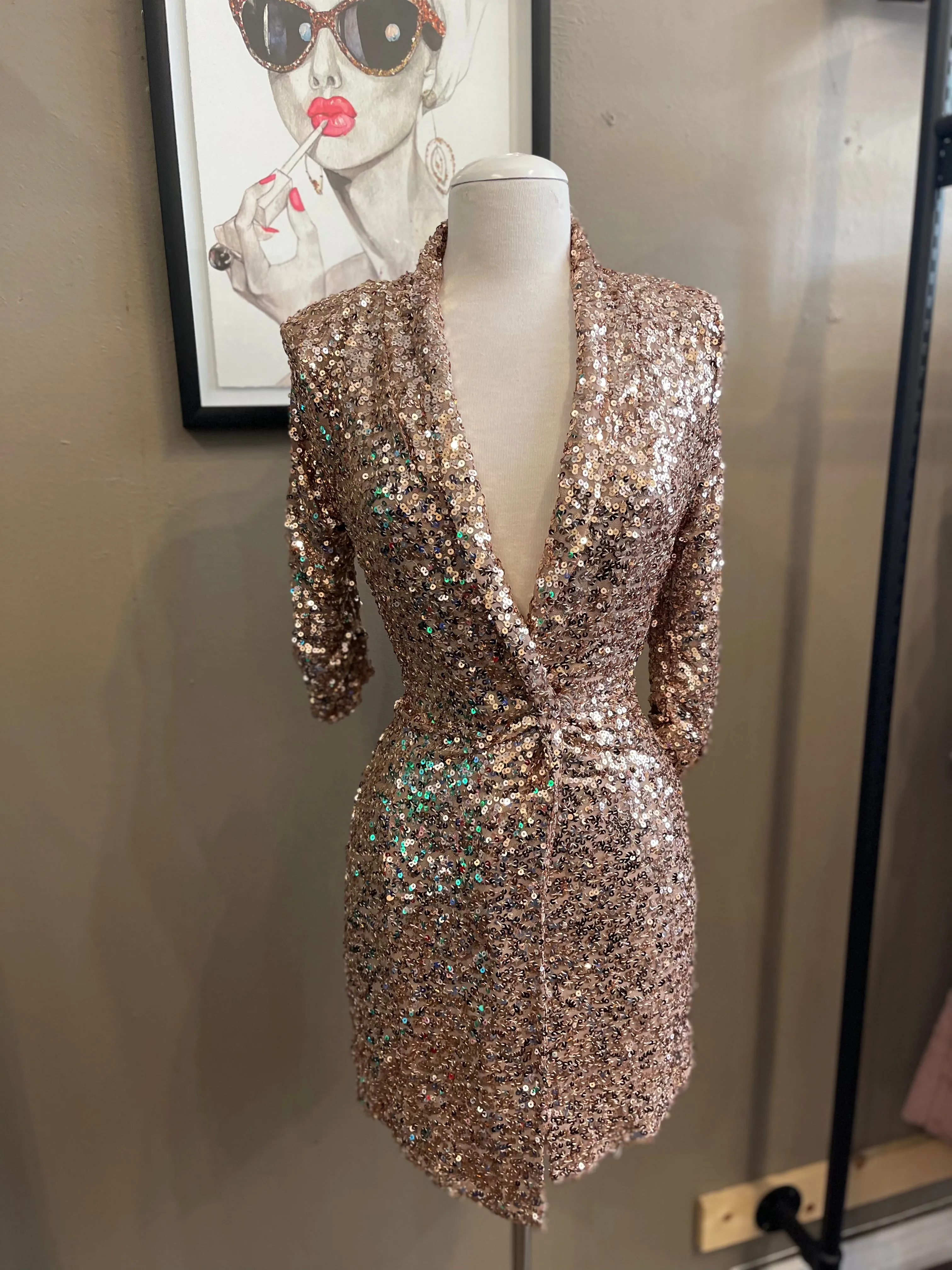 Sparkle Blazer Short Dress