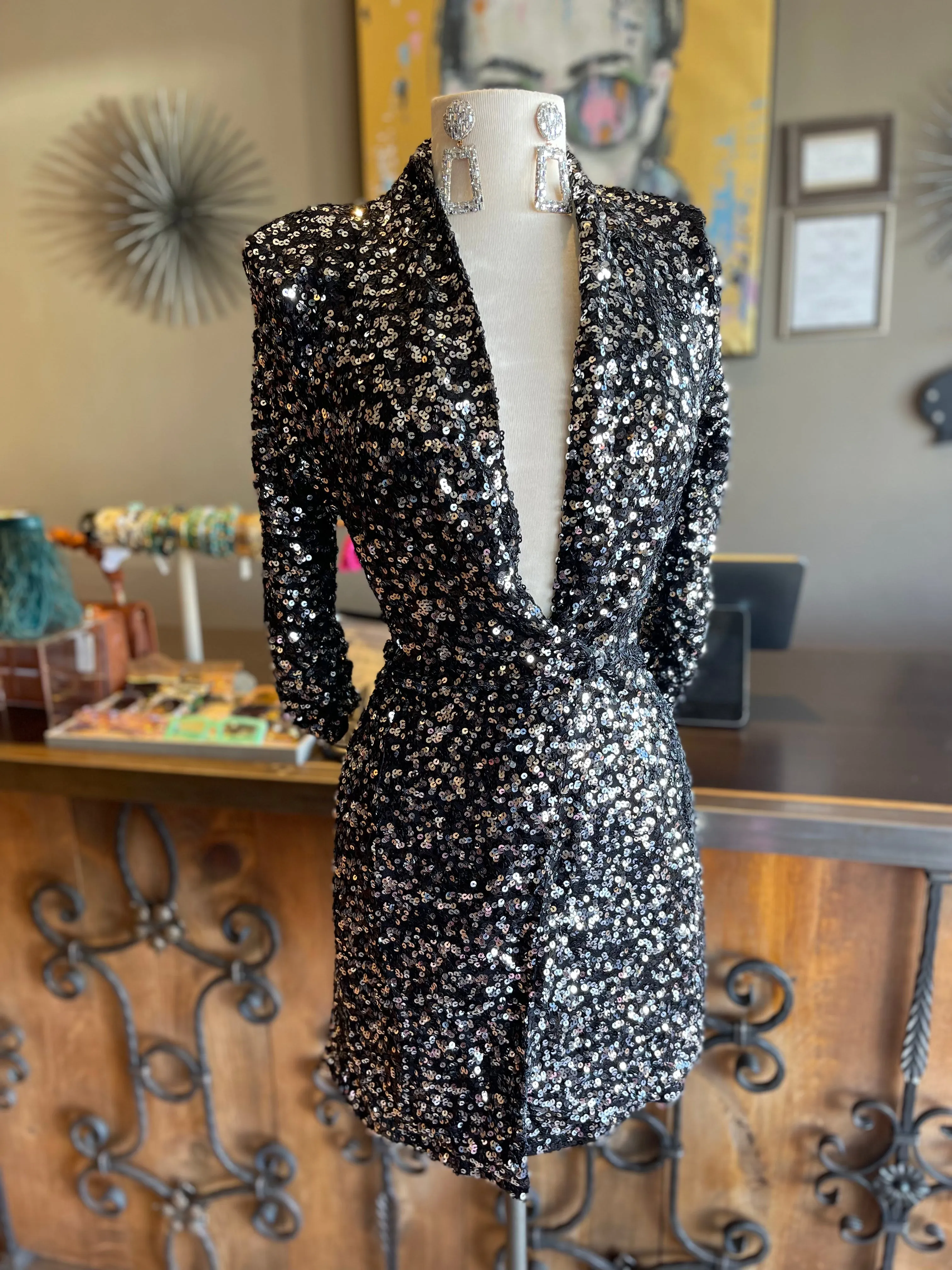 Sparkle Blazer Short Dress