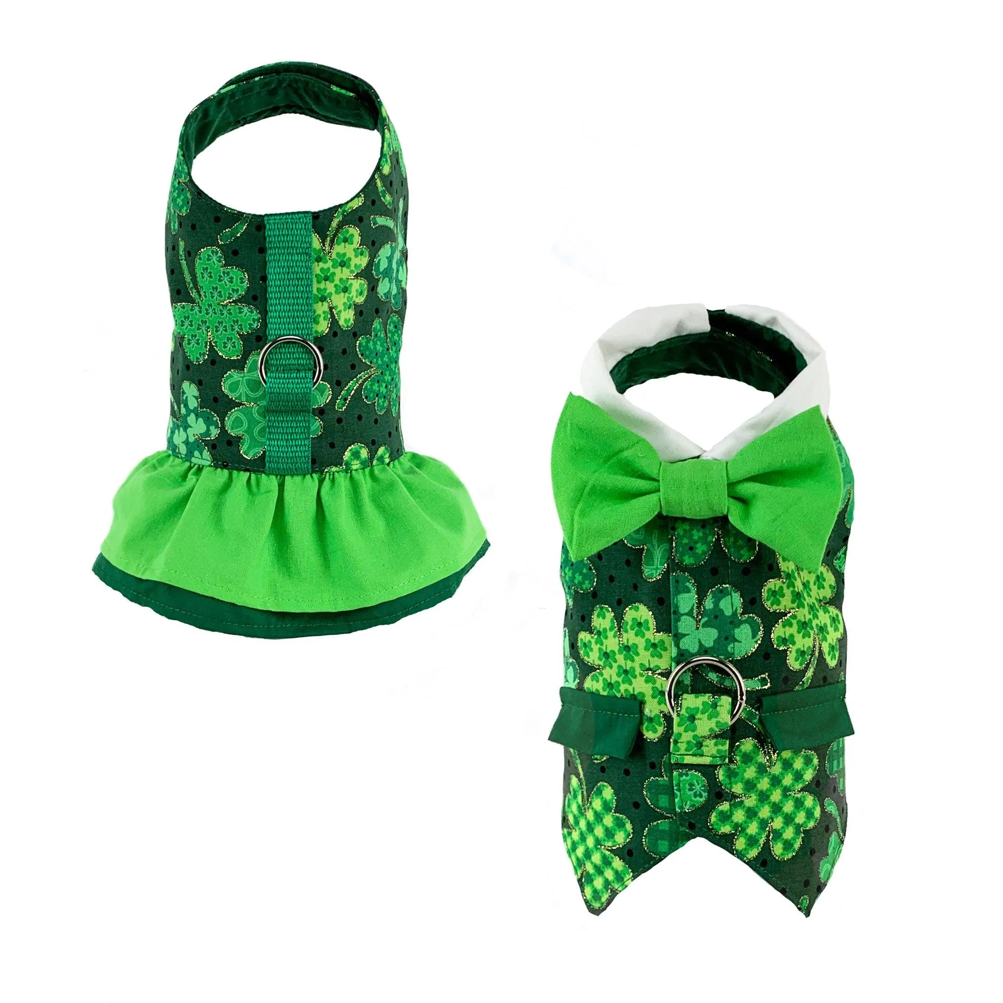 St. Patrick'a Day Shamrock Ruffled Harness - Small - Last One