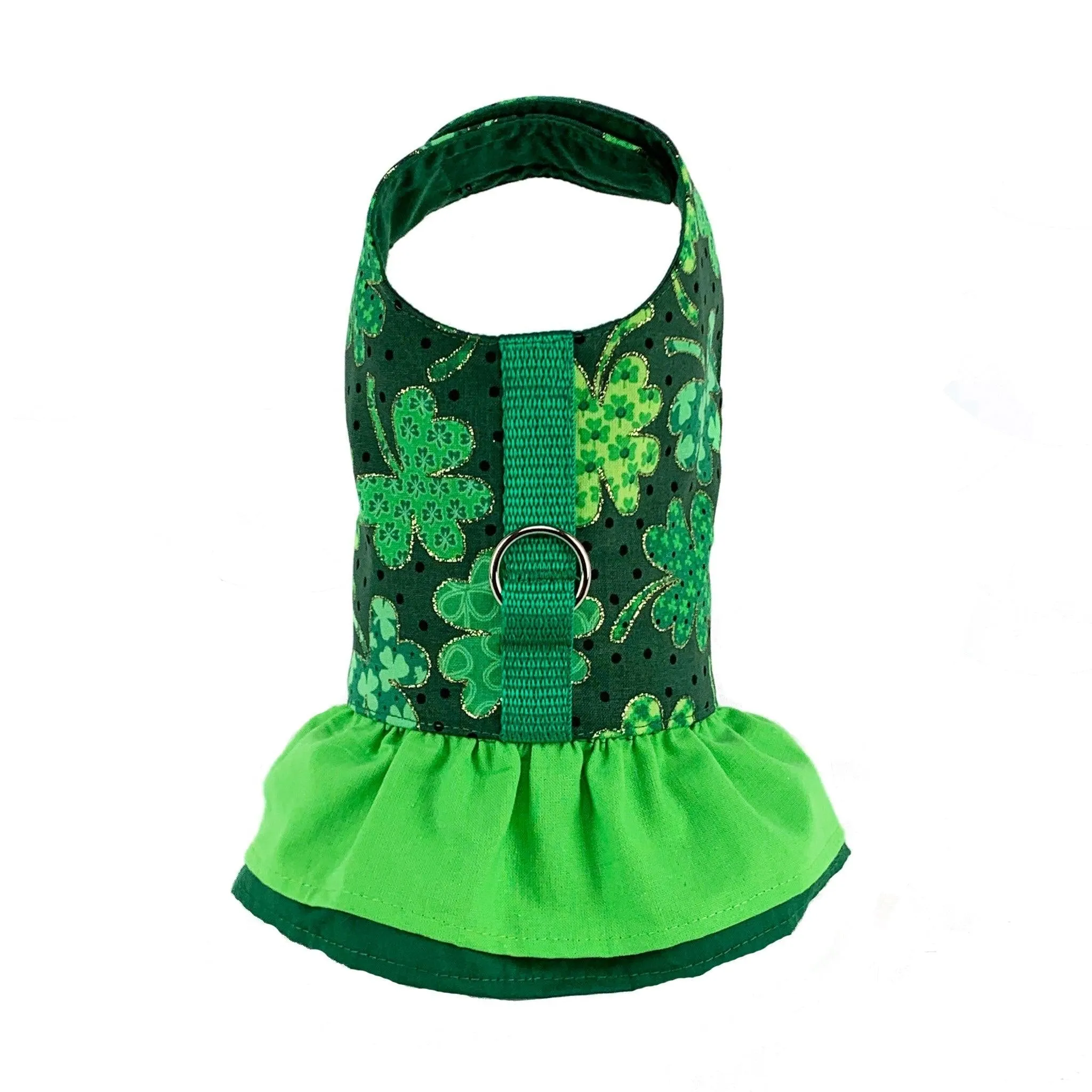 St. Patrick'a Day Shamrock Ruffled Harness - Small - Last One