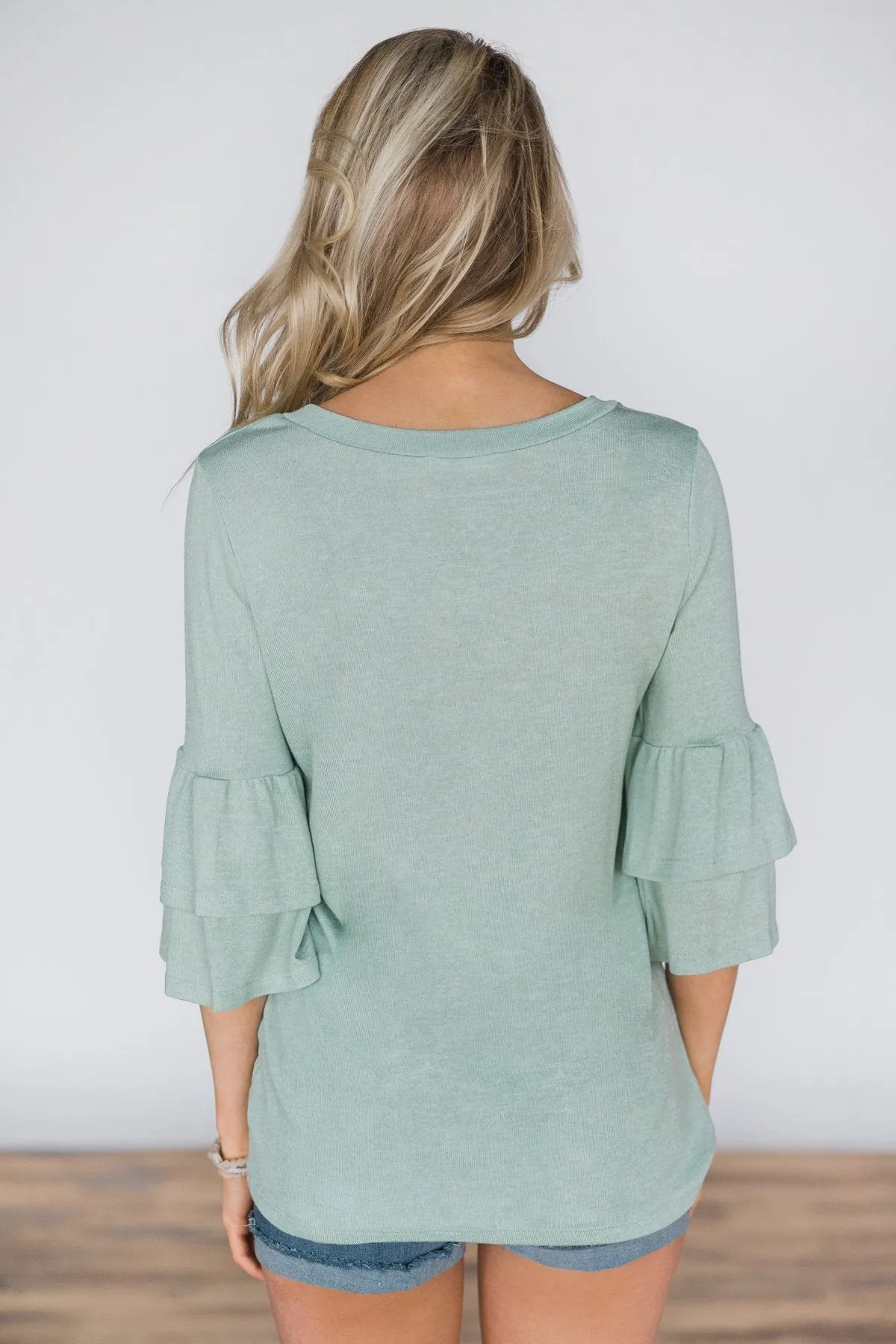 Stealing Hearts Sea Foam Top