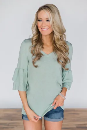 Stealing Hearts Sea Foam Top