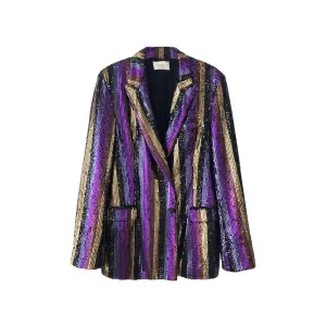Striped Sequin Blazer
