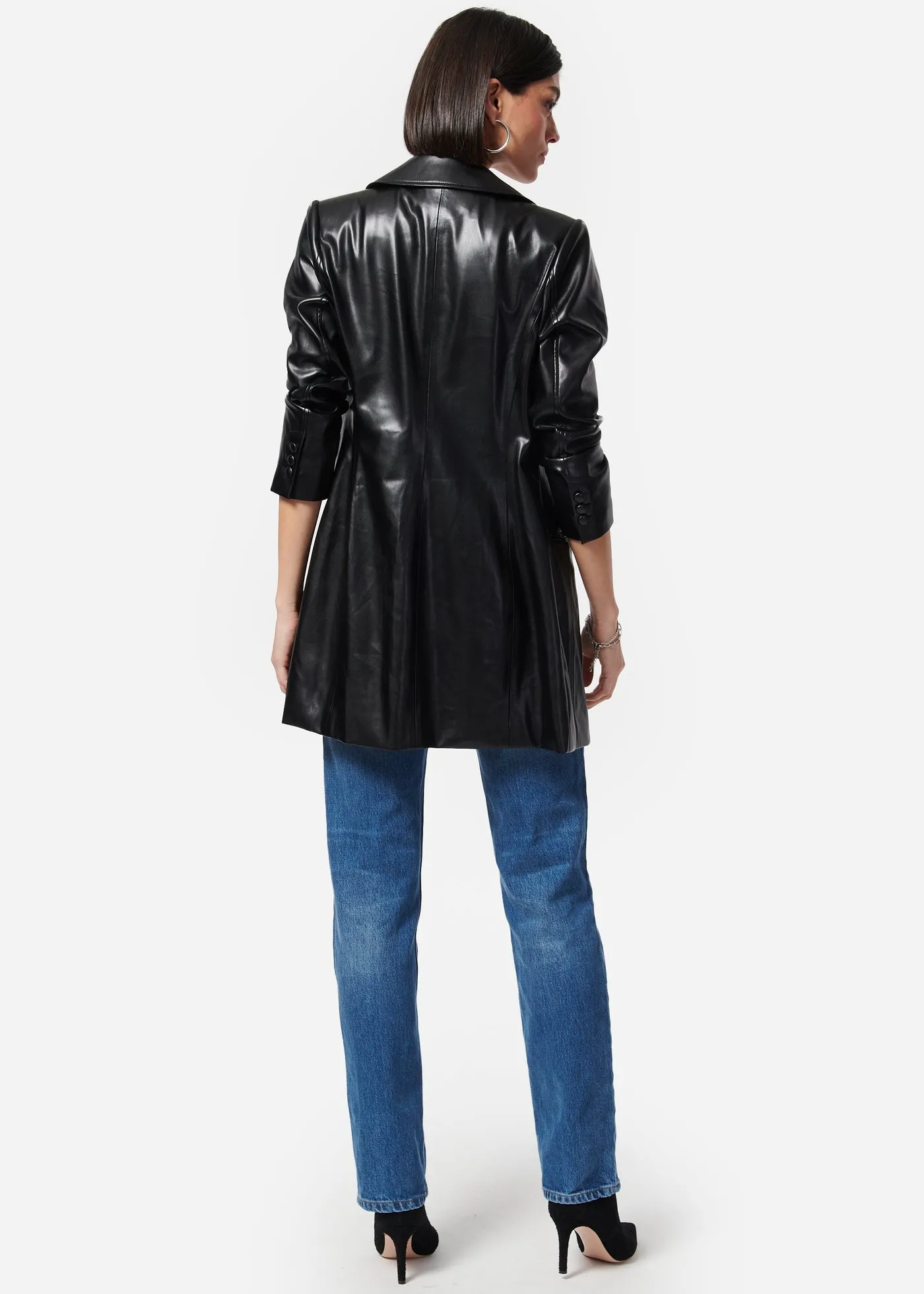 Tamia Vegan Leather Dress (Black)