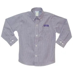 TCU Embroidered Button Down Shirt