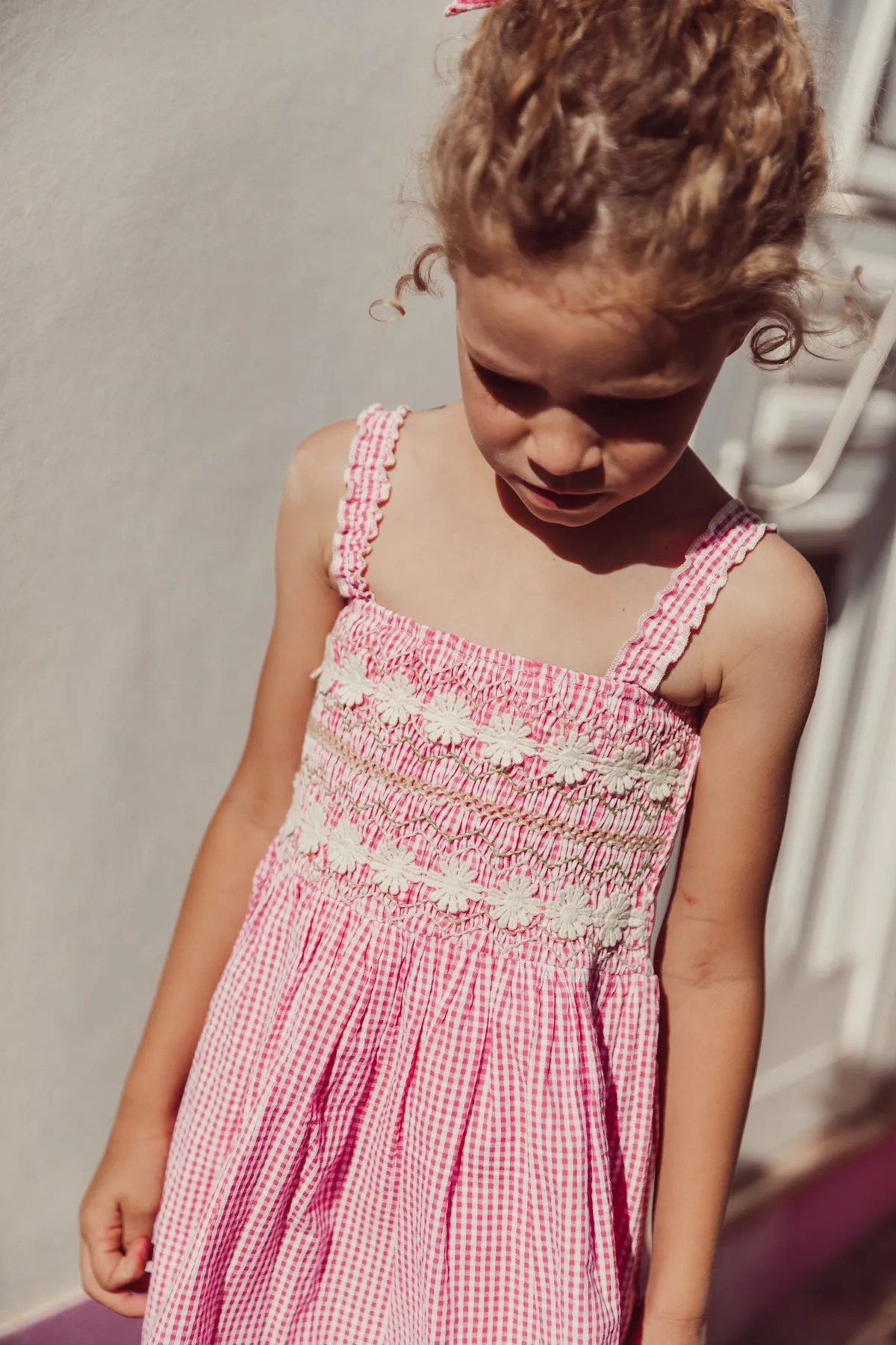 Tessa Pink Vichy Dress