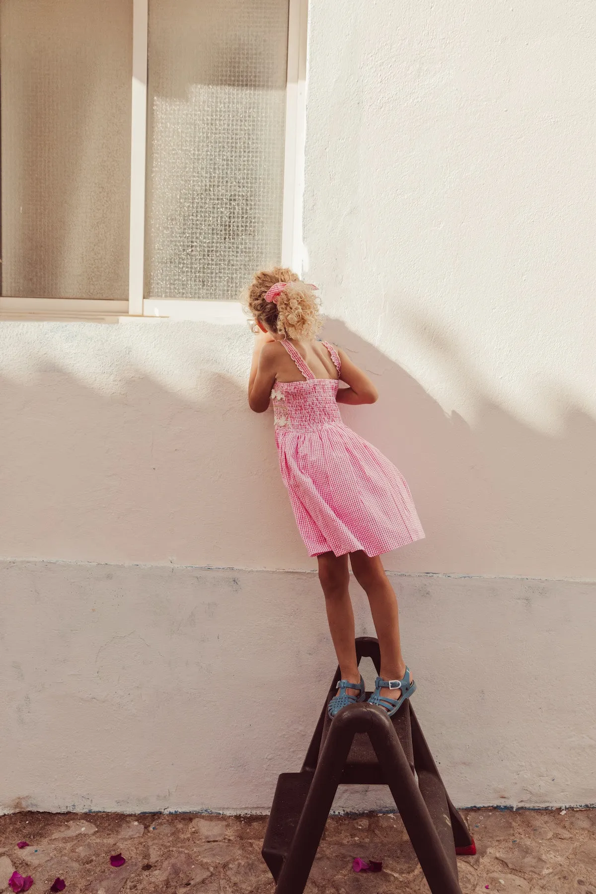 Tessa Pink Vichy Dress
