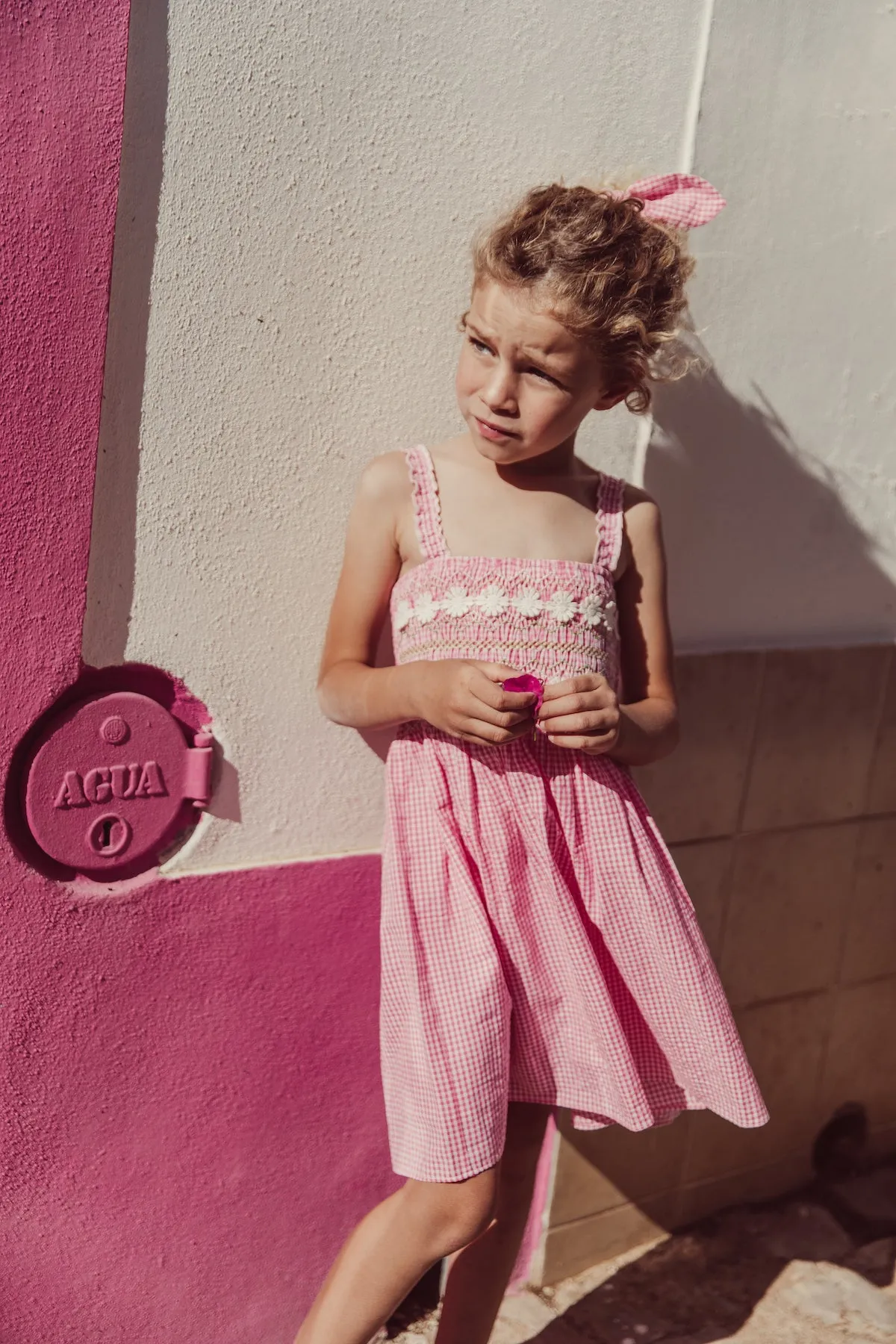 Tessa Pink Vichy Dress