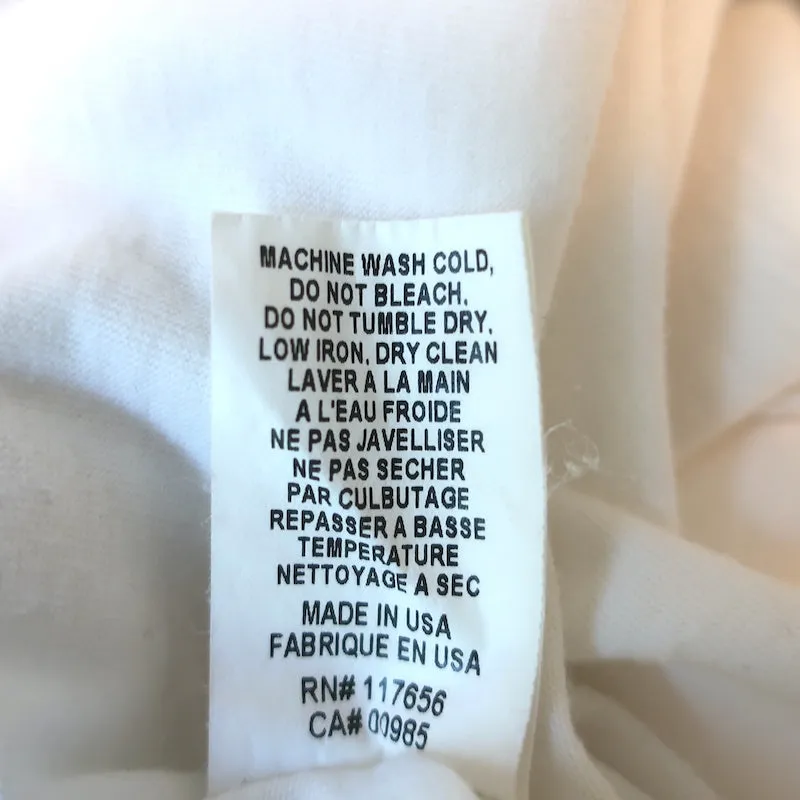 Thakoon Ruffled Lace-Hem Tank Top White Cotton Jersey Size Small