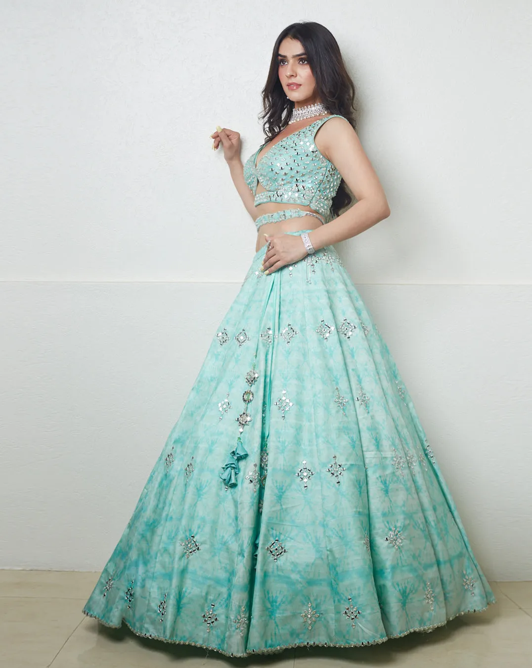 The Blue Mirror Lehenga