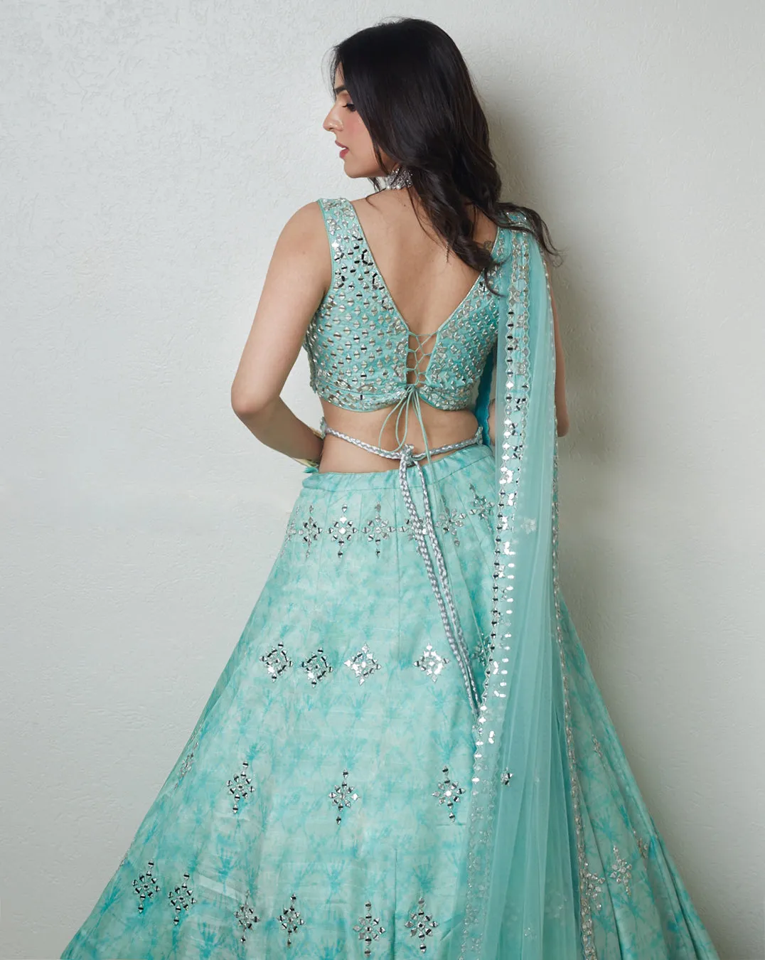 The Blue Mirror Lehenga