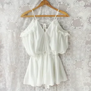 The Drifter Romper in White