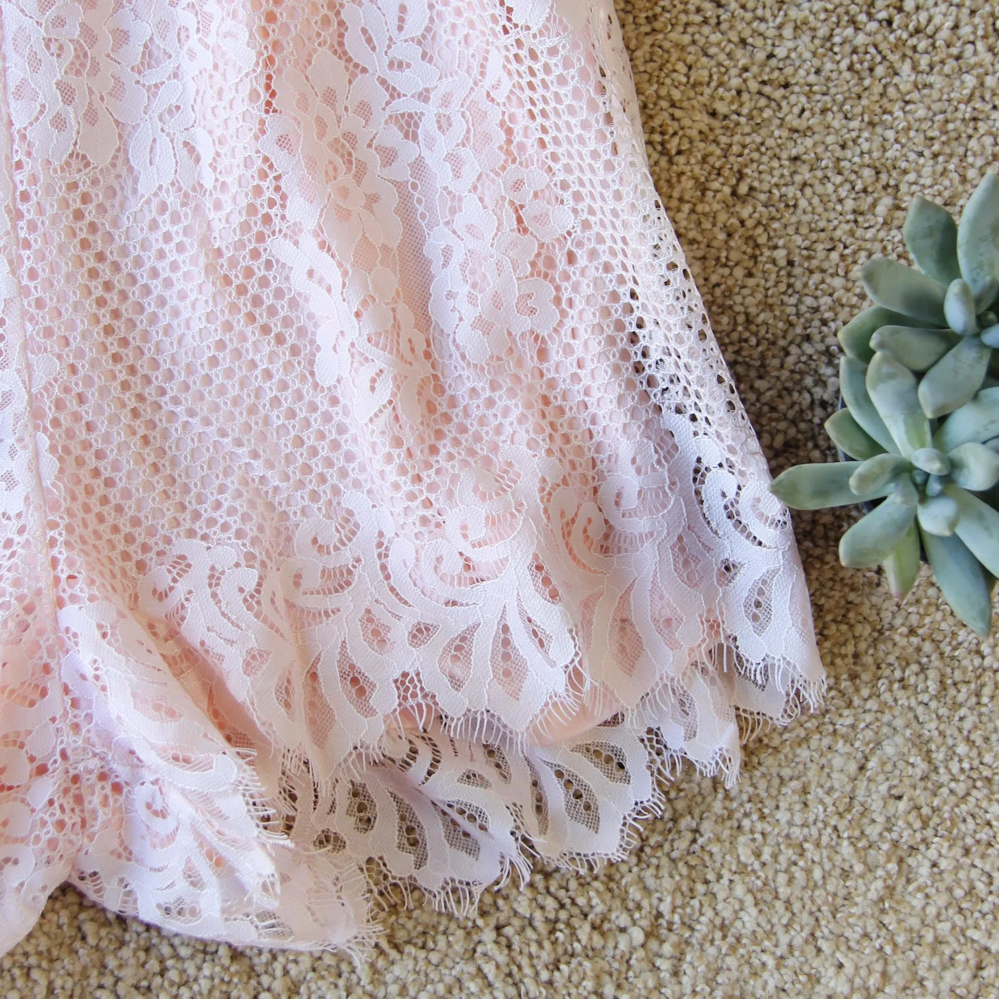 The Mick Lace Romper in Pink
