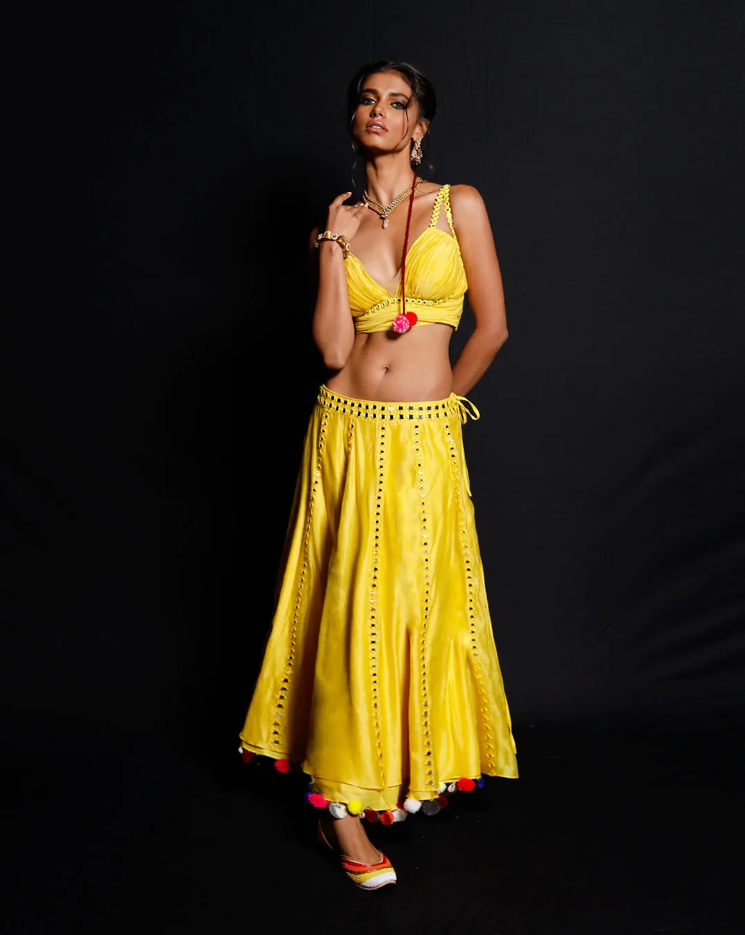 The Phoolon ki Haldi Short Lehenga