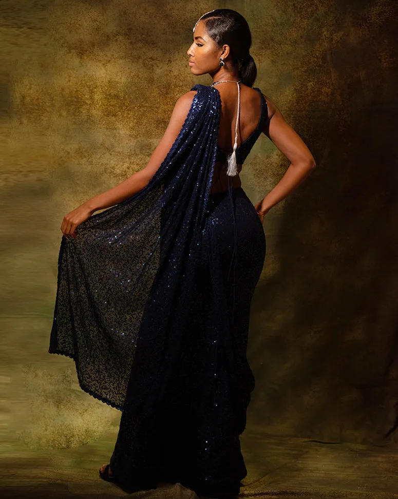 The Shimmering Slit Sari