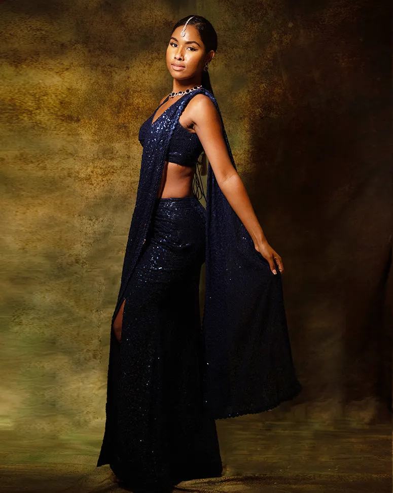 The Shimmering Slit Sari