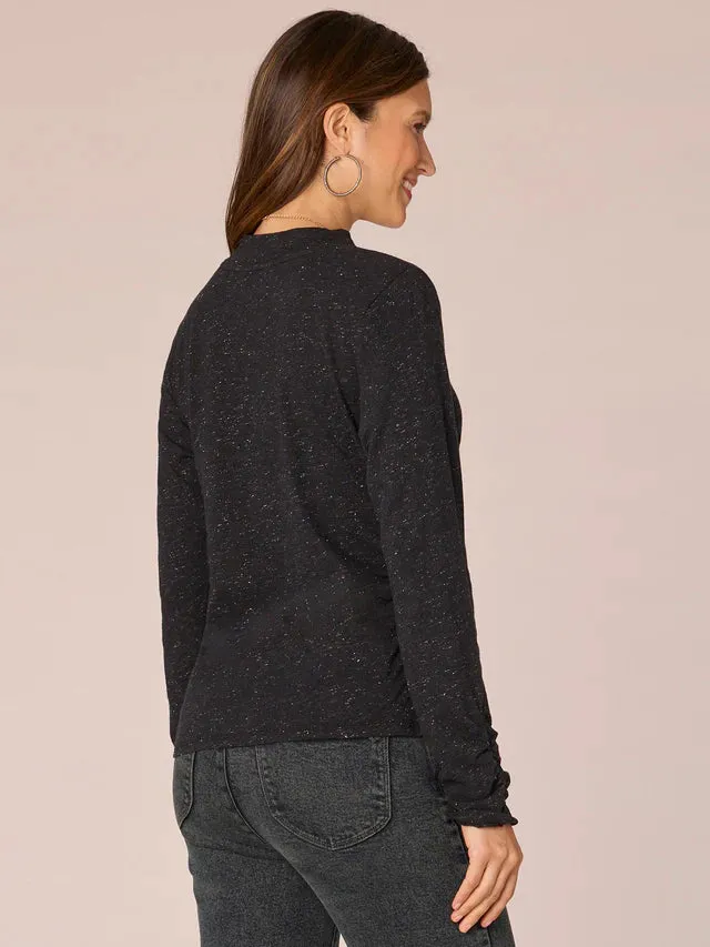 The Victoria Crewneck Metallic Thread Knit Top