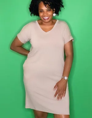 The Weekend Dress Ash Mocha Curvy