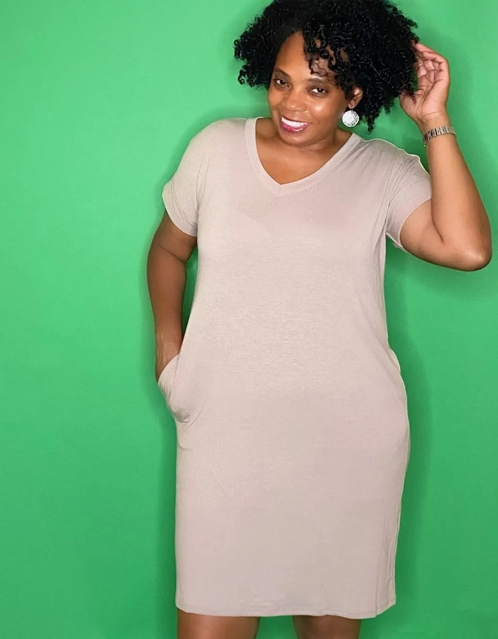 The Weekend Dress Ash Mocha Curvy