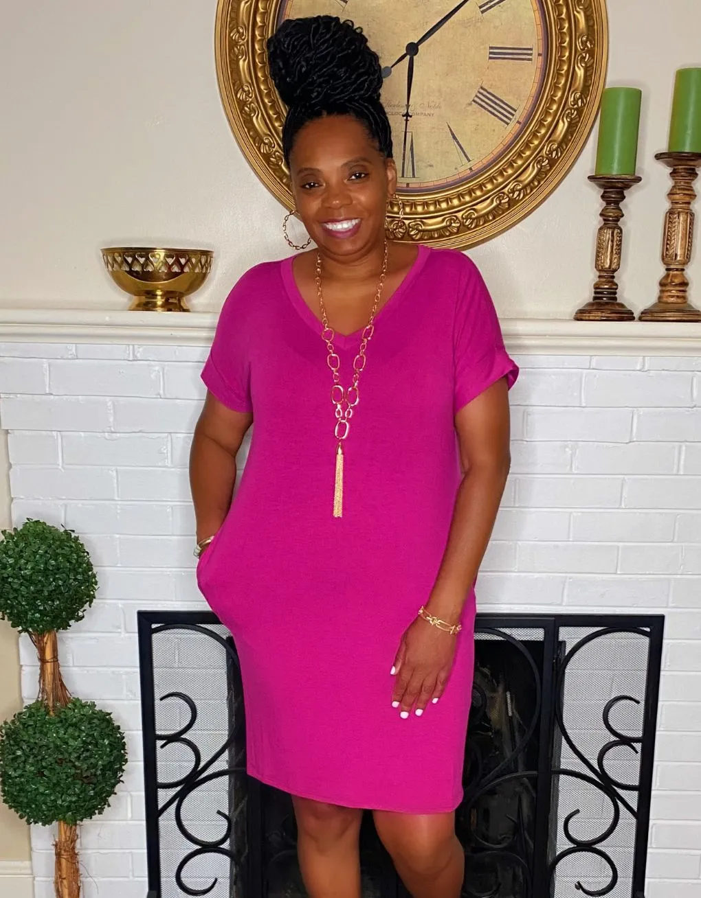 The Weekend Dress Magenta