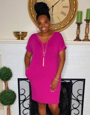 The Weekend Dress Magenta
