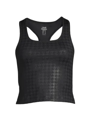Top CASALL Sandy Square Neck Printed Top czarny